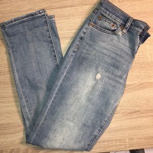J Crew distressed boyfriend jeans